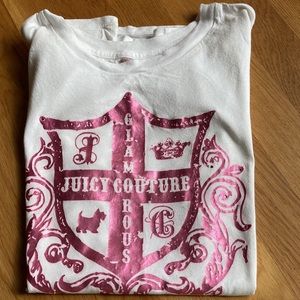 Juicy couture white t shirt size Large
